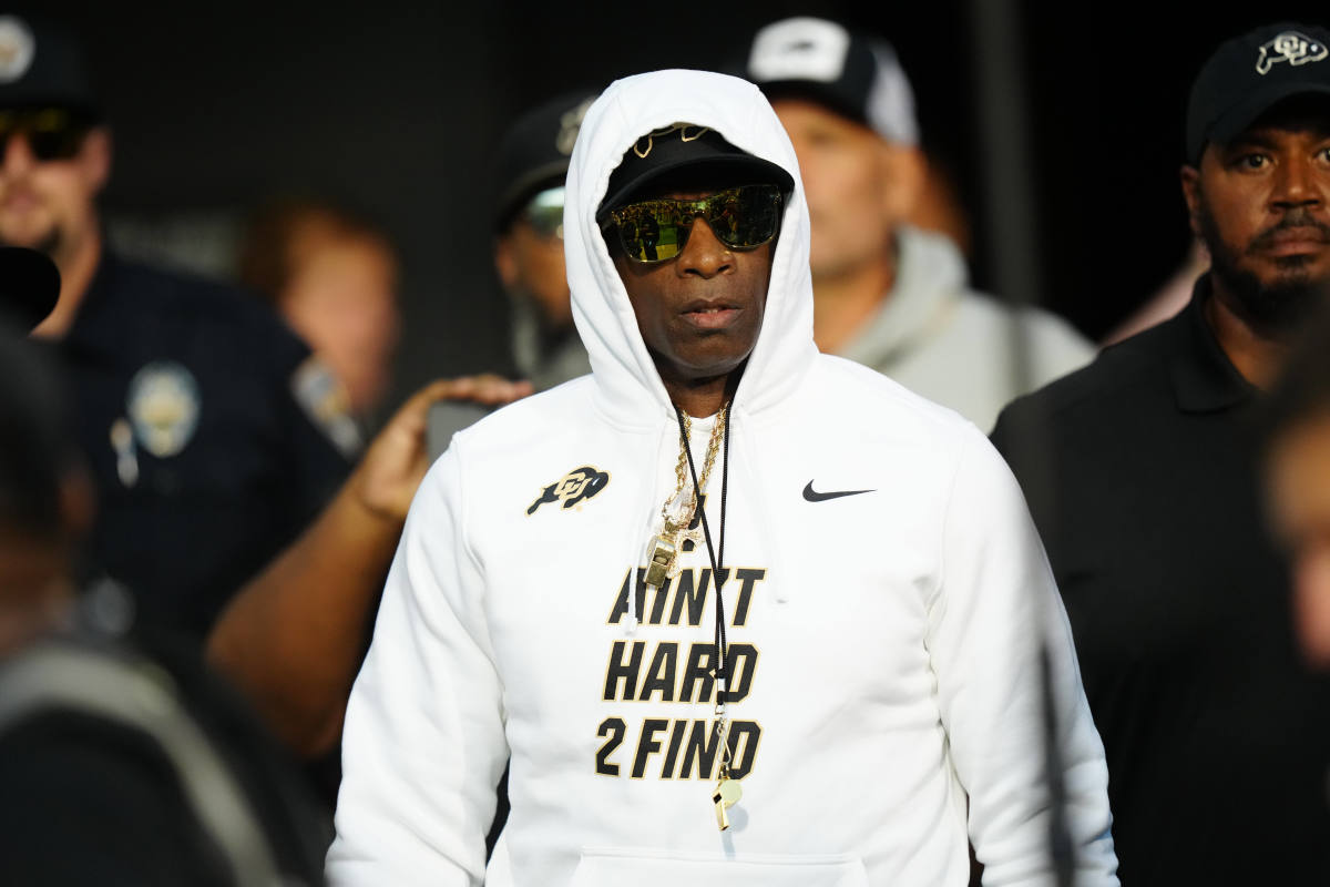 Colorado Buffaloes head coach Deion Sanders before the game against the Colorado State Rams at Folsom Field