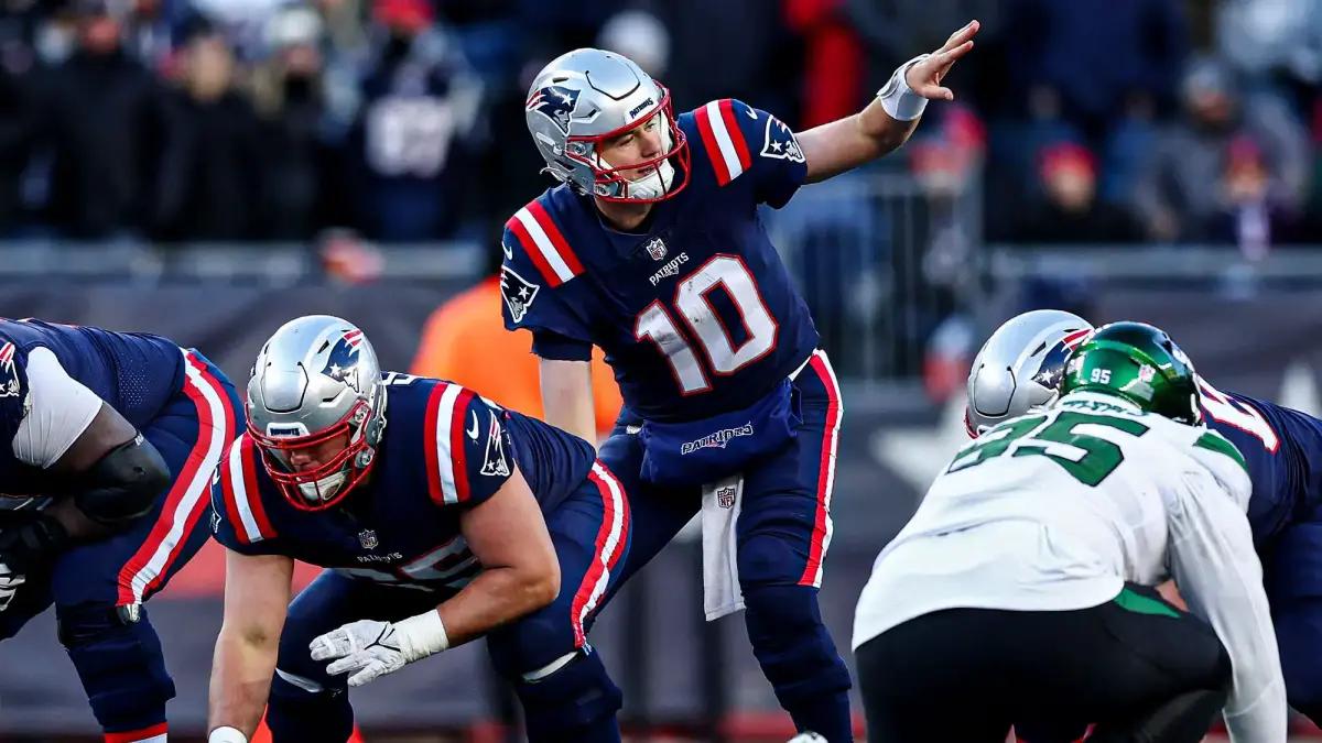 New England Patriots quarterback Mac Jones against the New York Jets.