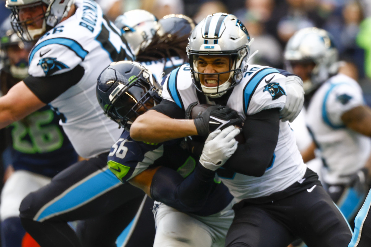 Chuba Hubbard didn't start for Carolina last December, but he torched Seattle with 74 rushing yards and also had a trio of catches for 34 yards out of the backfield.