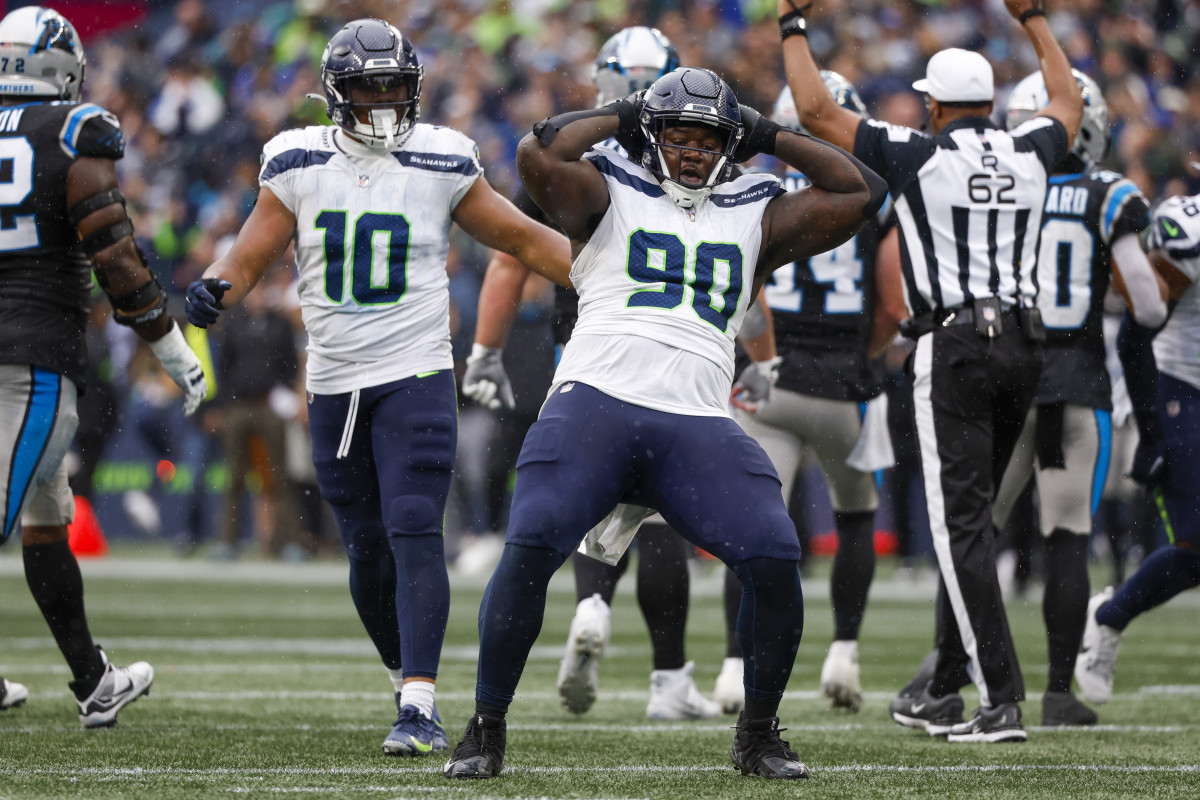 Taking a page out of former teammate Michael Bennett's book, Jarran Reed celebrated a fourth quarter sack in style as the Seahawks closed the door on the Panthers for their first home win of 2023.