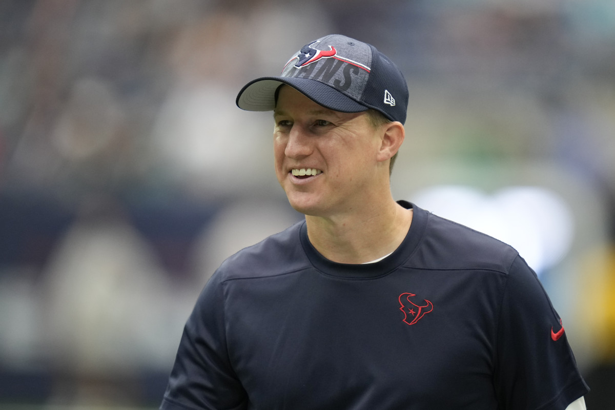 Texans offensive coordinator Bobby Slowik could be a candidate to replace Frank Reich in Carolina.