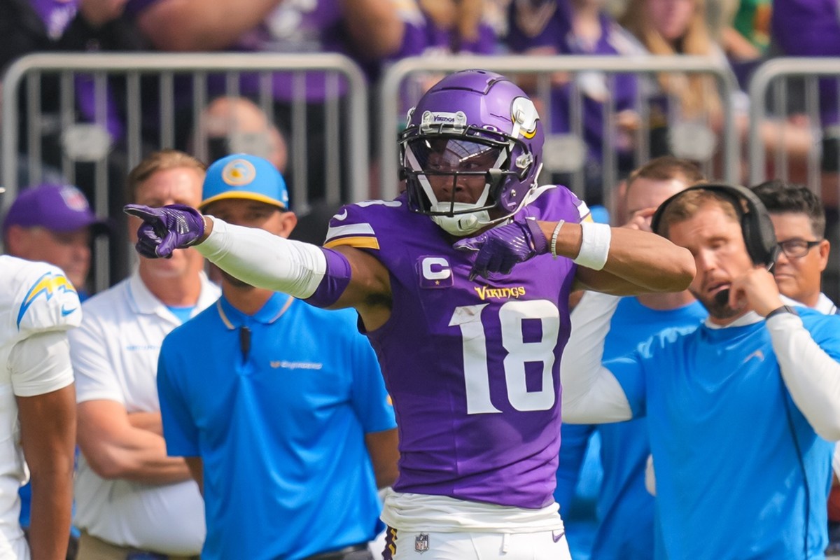Vikings receiver Justin Jefferson was placed on injured reserve Tuesday due to a hamstring injury.