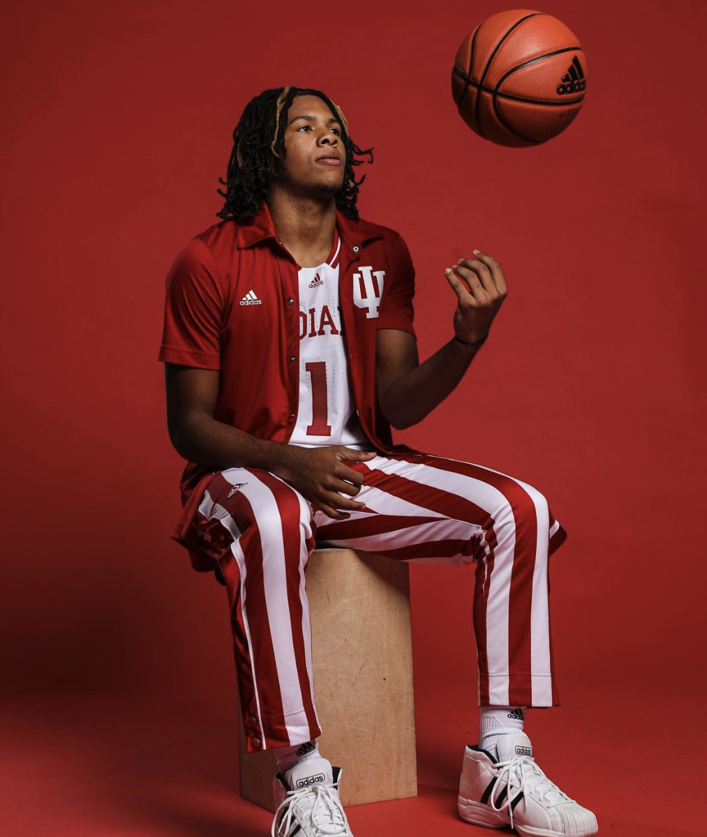 Trey McKenney pictured during his unofficial visit to Indiana on Oct. 7, 2022.