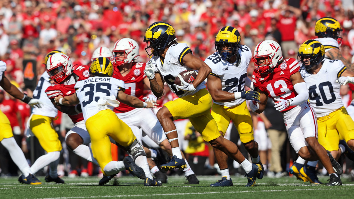 Tyler Morris punt return 2Q 30 yds 2023 Nebraska football vs Michigan