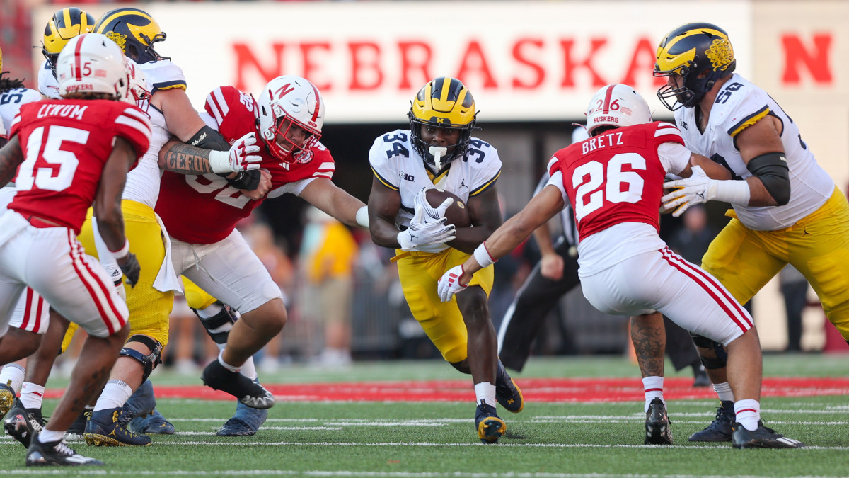 Franklin Leon Franklin short run 4Q 2023 Nebraska football vs Michigan