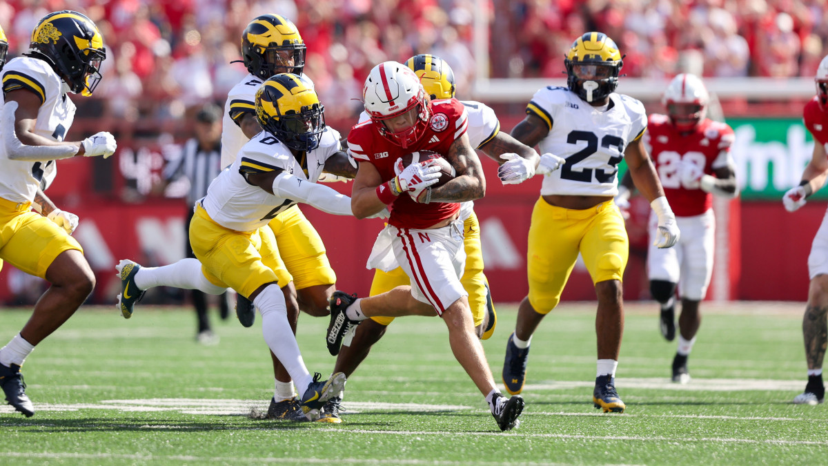 Kemp Billy Kemp 34 yd catch 1Q 2023 Nebraska football vs Michigan