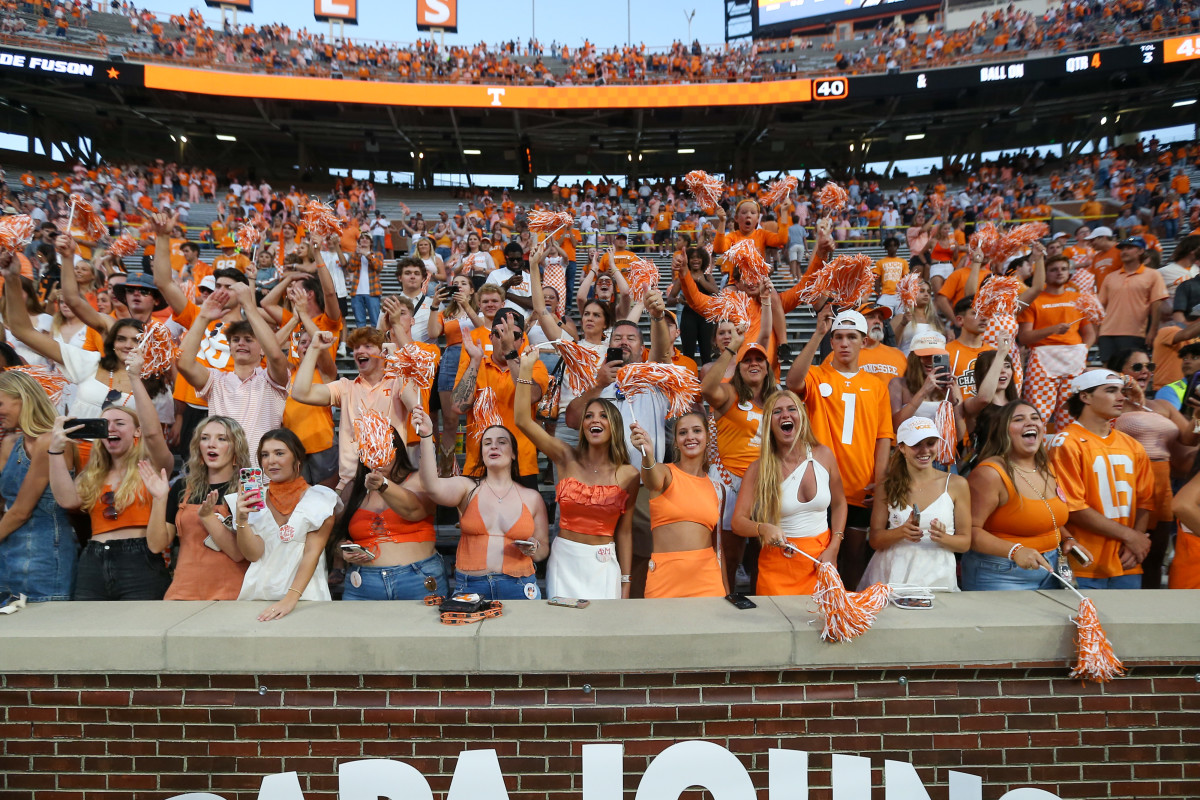 Tennessee's student section during the win over UTSA. (Photo by Randy Sartin of USA Today Sports)