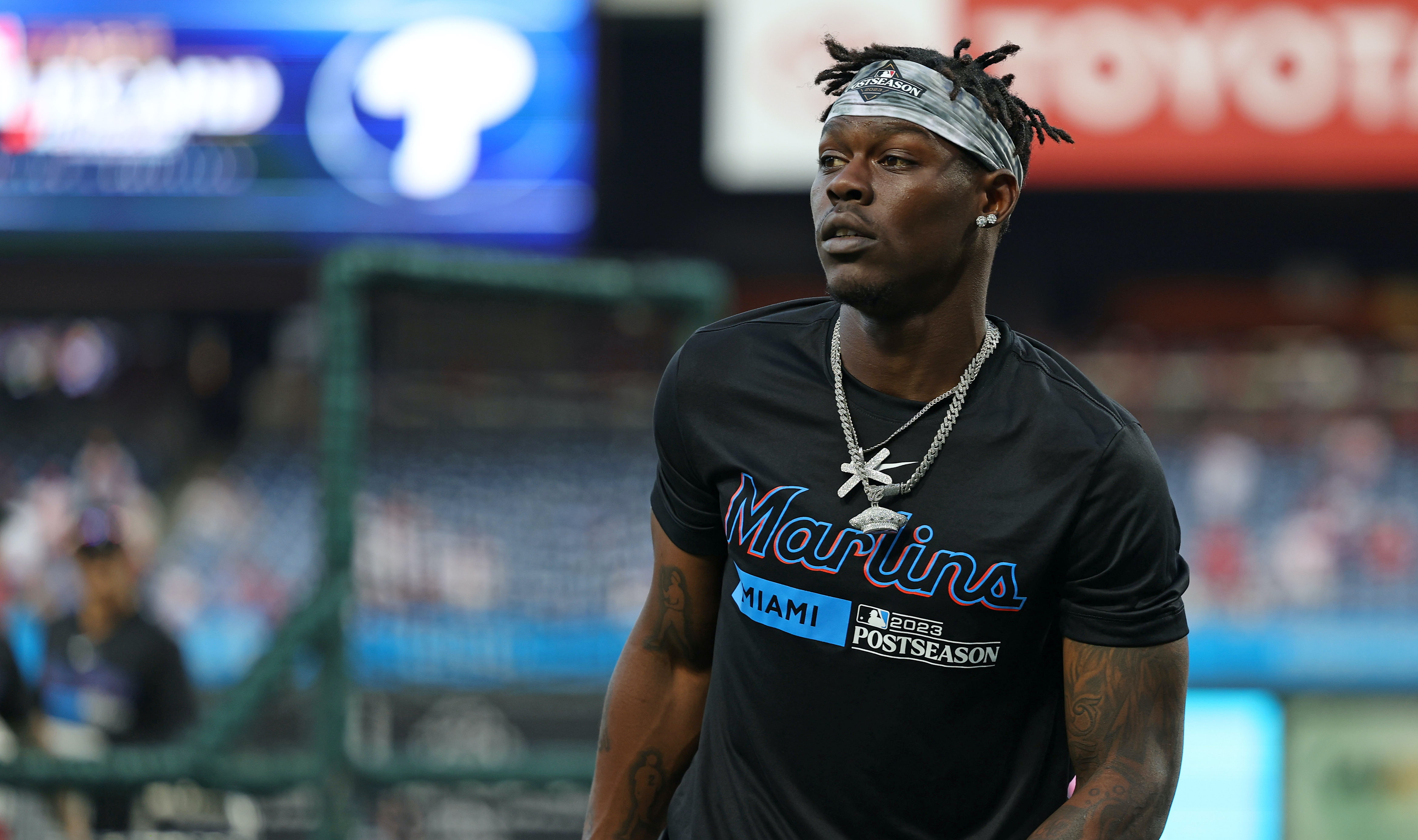 Miami Marlins Star Jazz Chisholm Jr. Shows Off UFO Chain Before NL Wild  Card Game - Fastball