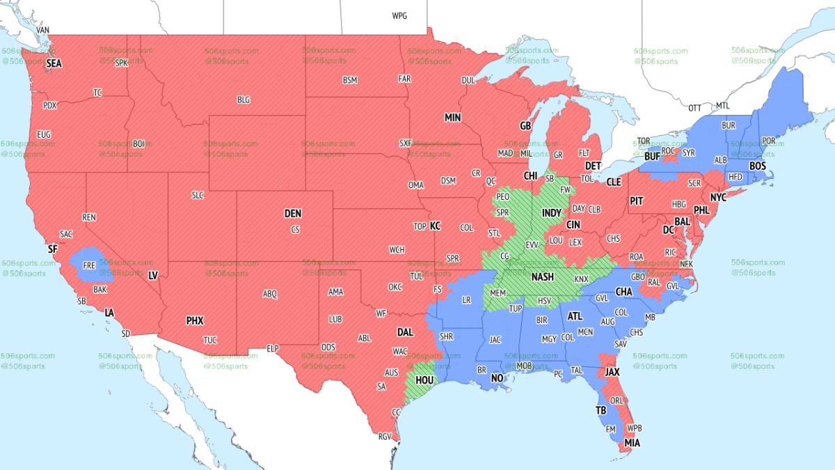 Saints-Patriots projected in Blue
