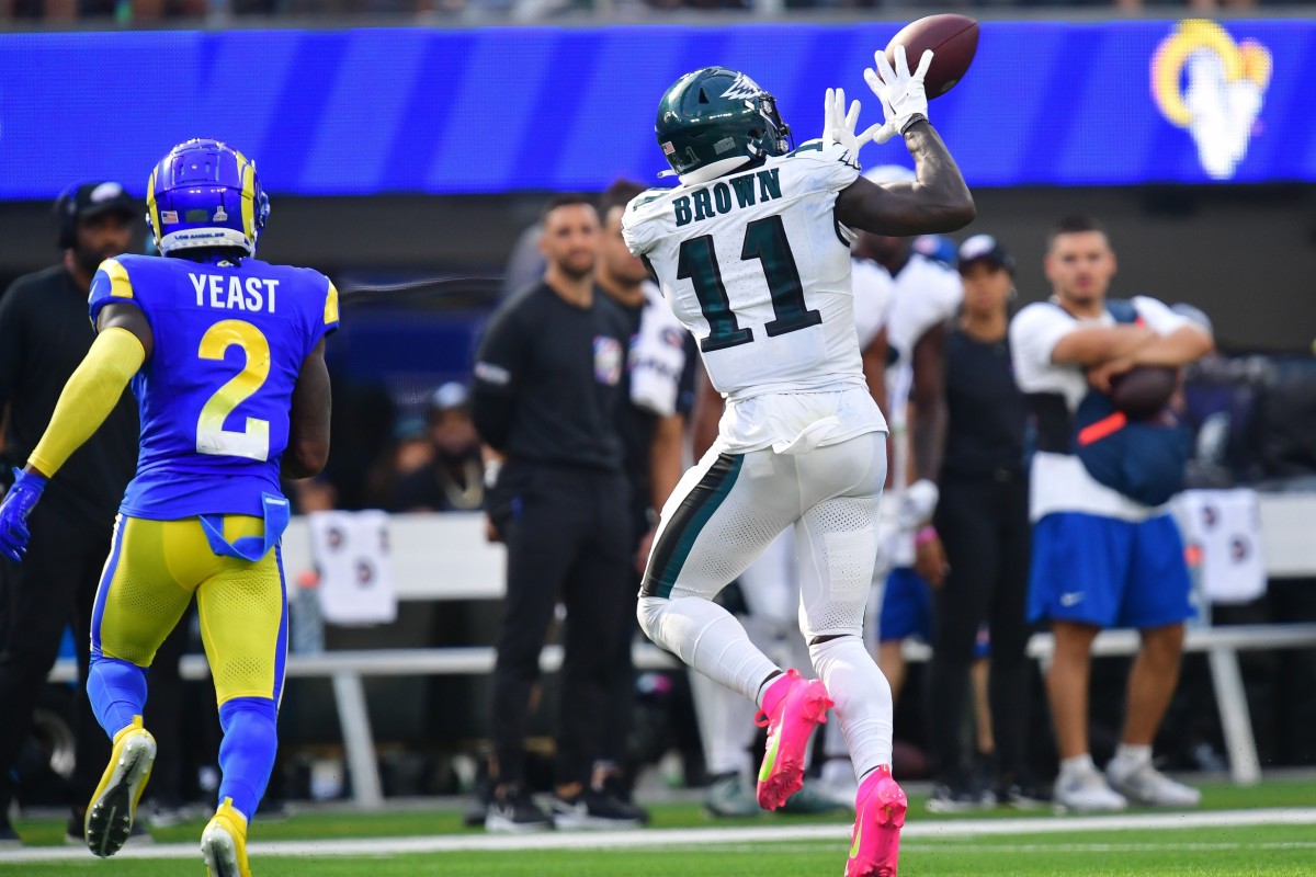 A.J. Brown had his third straight game with 100-plus receiving yards in Week 5 and his 38-yard grab in the final 32 seconds of the game changed the momentum of the game.