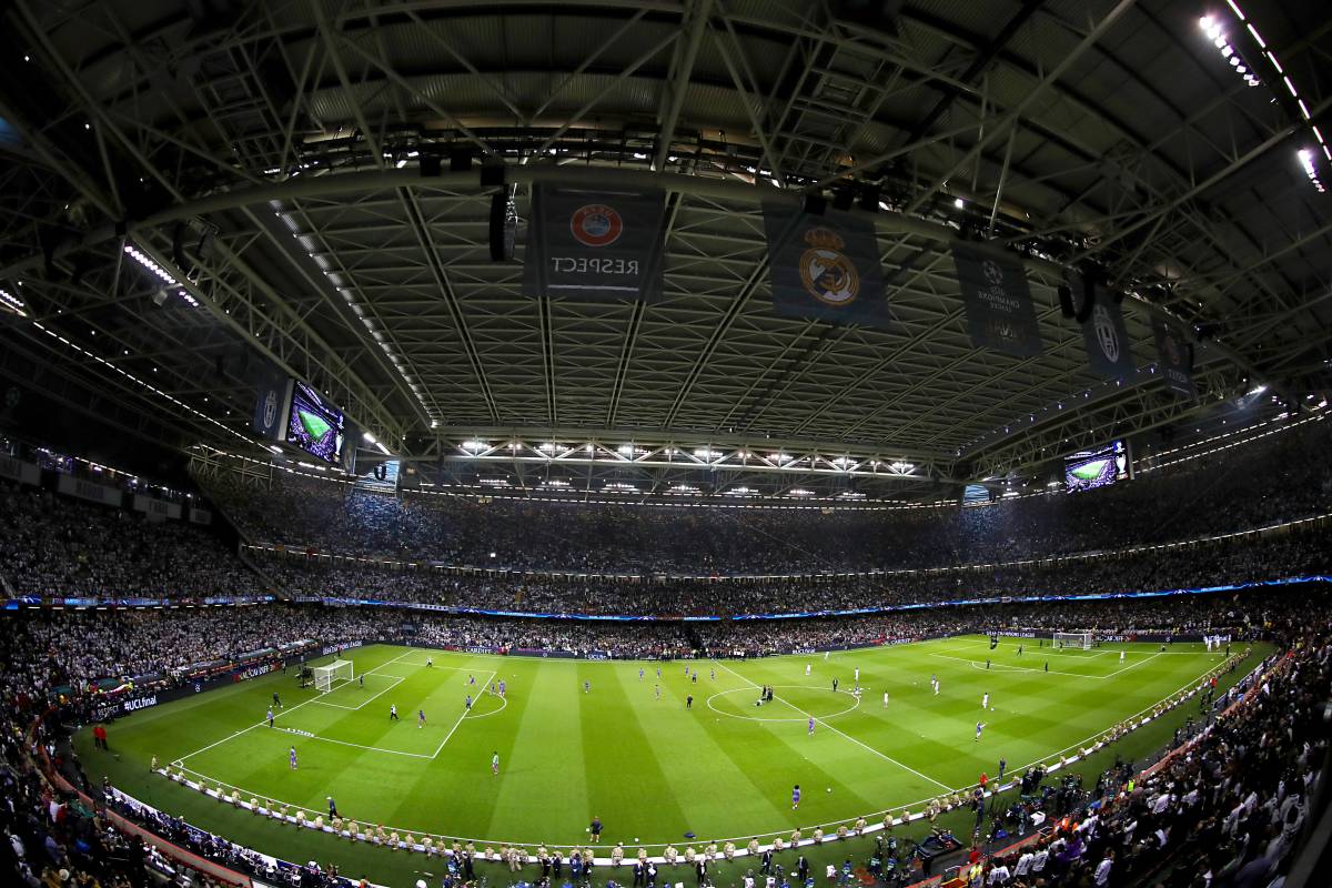 A photo taken inside Cardiff's Principality Stadium during the 2017 UEFA Champions League final