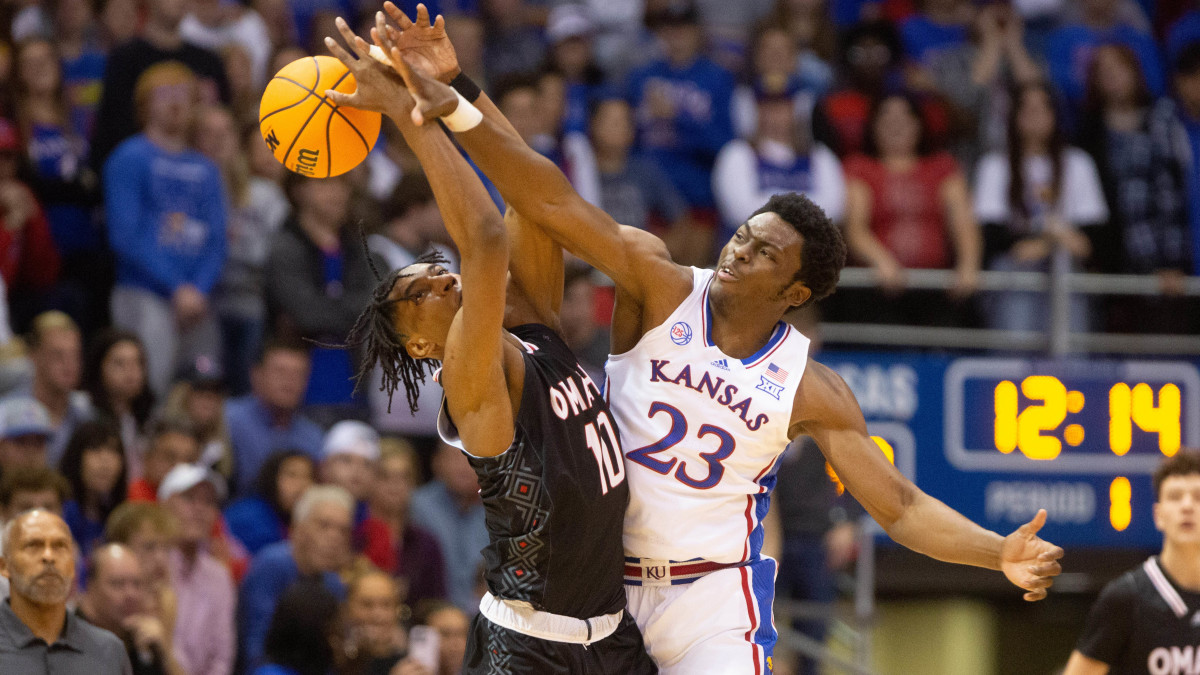 Former Kansas freshman center Ernest Udeh Jr.