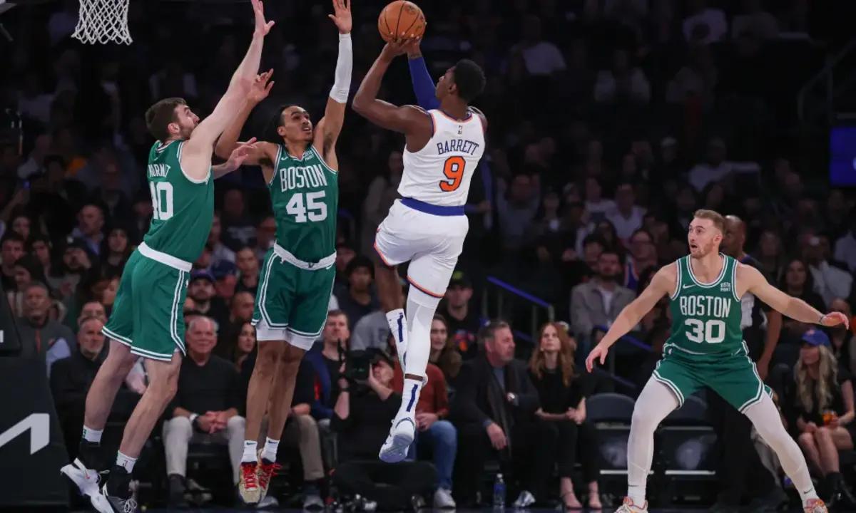 New York Knicks wing RJ Barrett will be entering his fifth NBA season when the 2023-24 season begins. 
