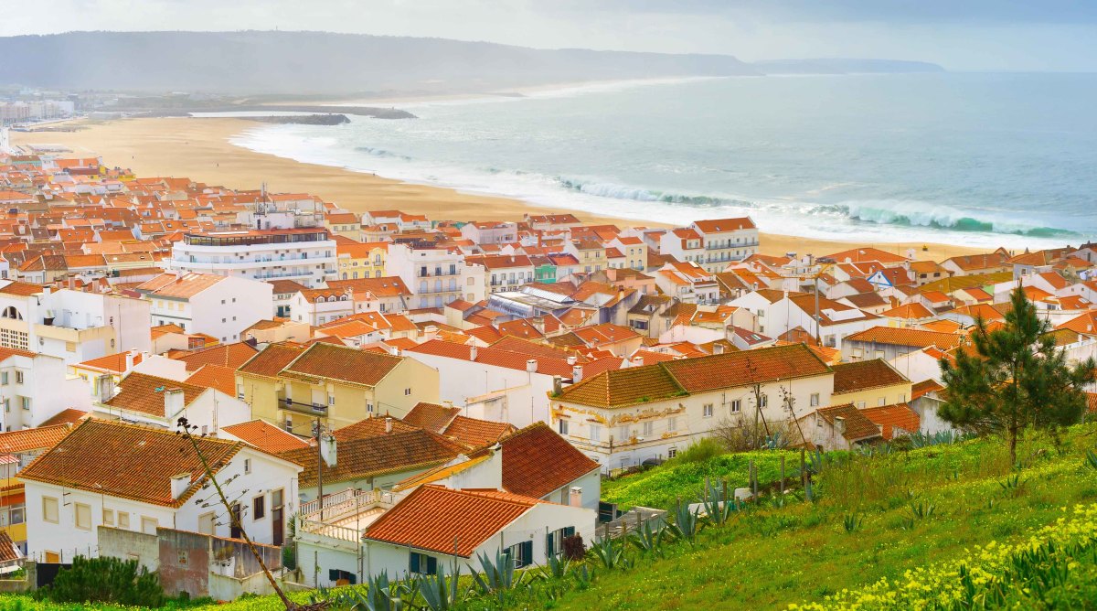 Nazaré, Portugal during the summer.
