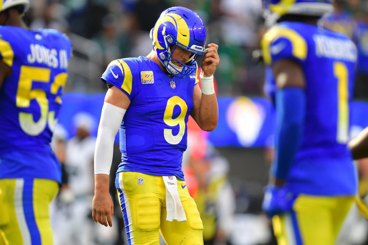 Quarterback Matthew Stafford and the Los Angeles Rams are often outnumbered at their home games. 