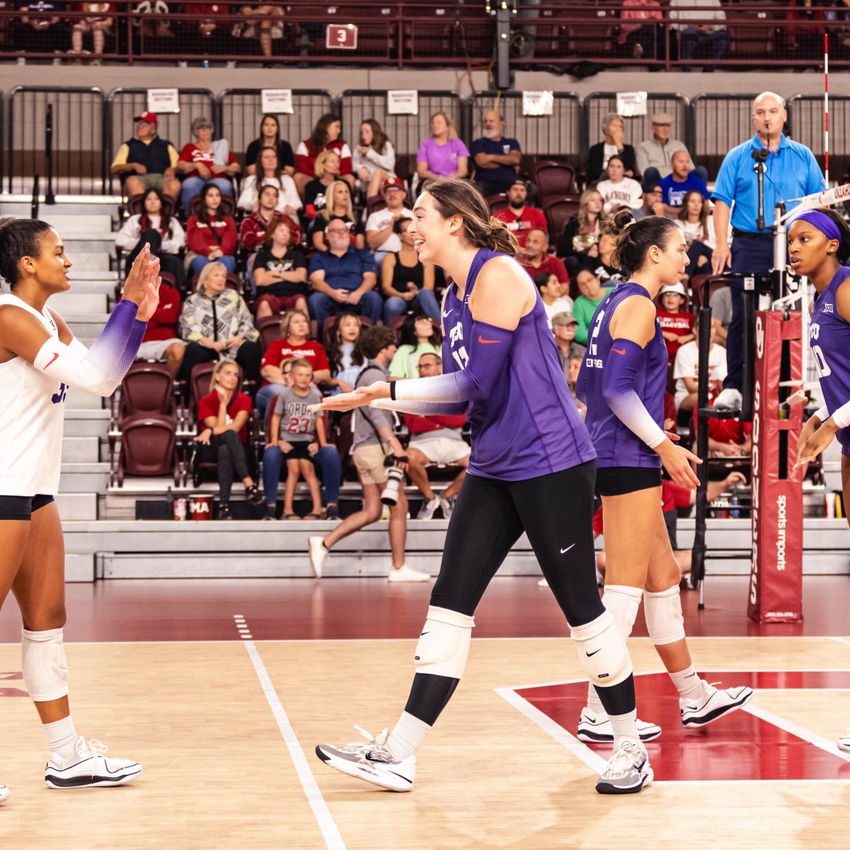 TCU Volleyball pulled off the reverse sweep over Oklahoma to win 3-2. 