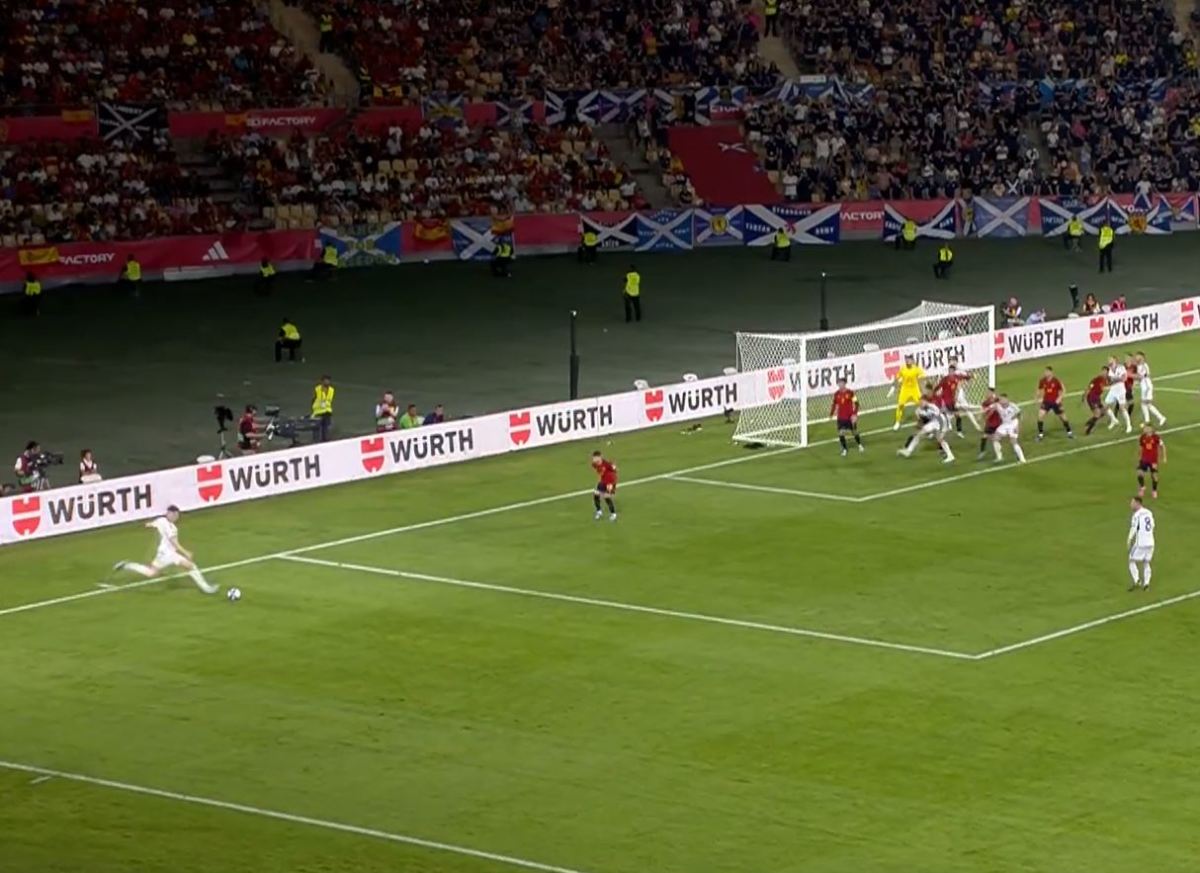 Watch Scott McTominay freekick goal vs Spain disallowed by VAR