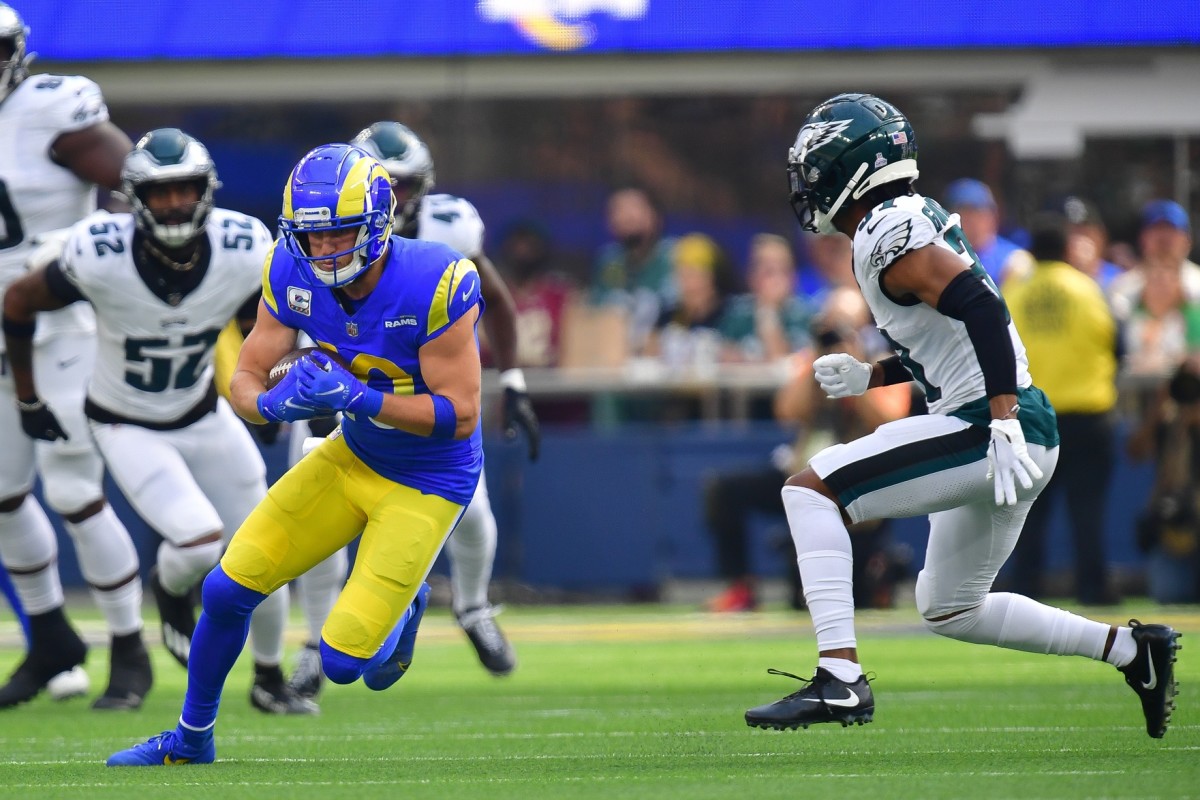 Rams receiver Cooper Kupp returned from a hamstring injury against the Eagles in Week 5.