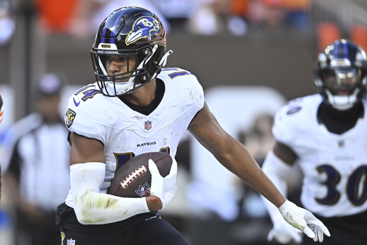 Baltimore Ravens safety Kyle Hamilton (14) is proving to be a Pro Bowl-caliber player in his second year.