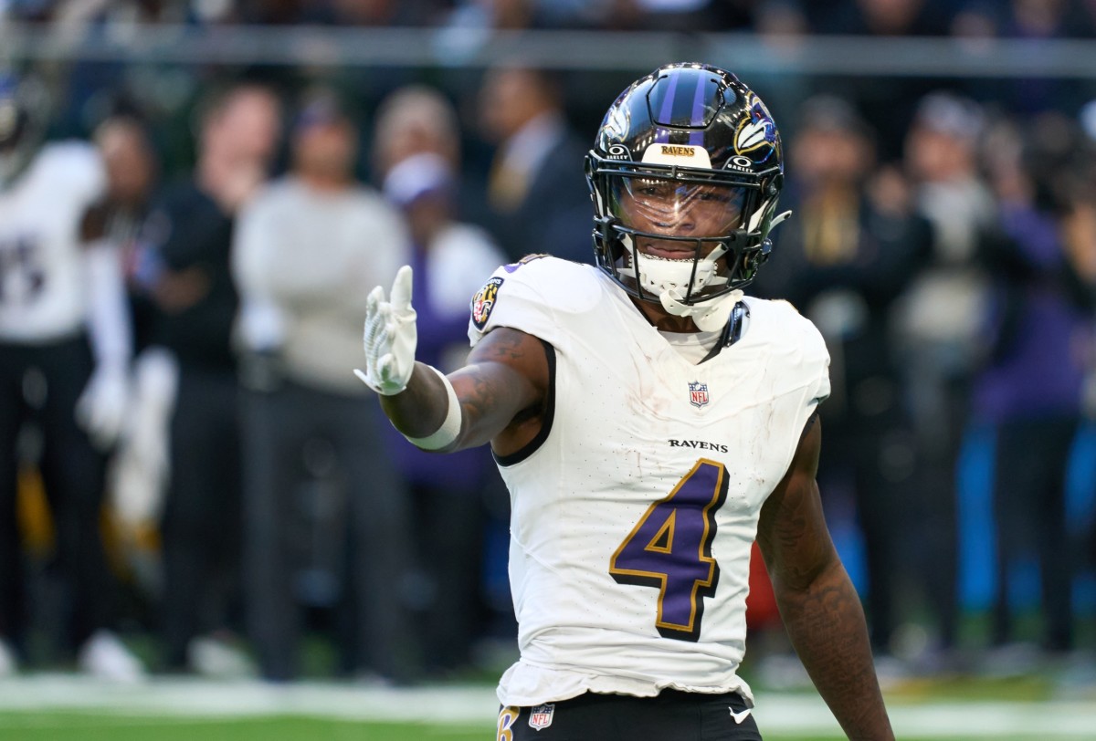 Ravens rookie receiver Zay Flowers had six receptions for 50 yards, including a touchdown against the Titans in Week 6.