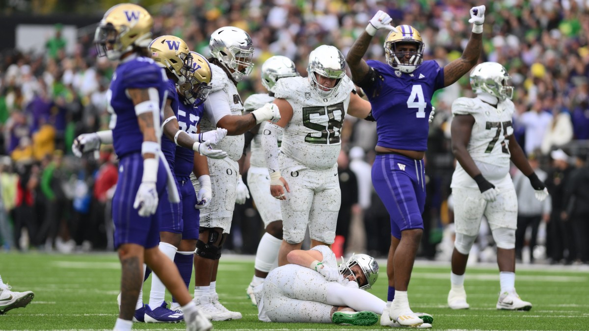 The Huskies gave up 541 yards to Oregon but stood tall on three fourth-down attempts that ultimately swung the game.