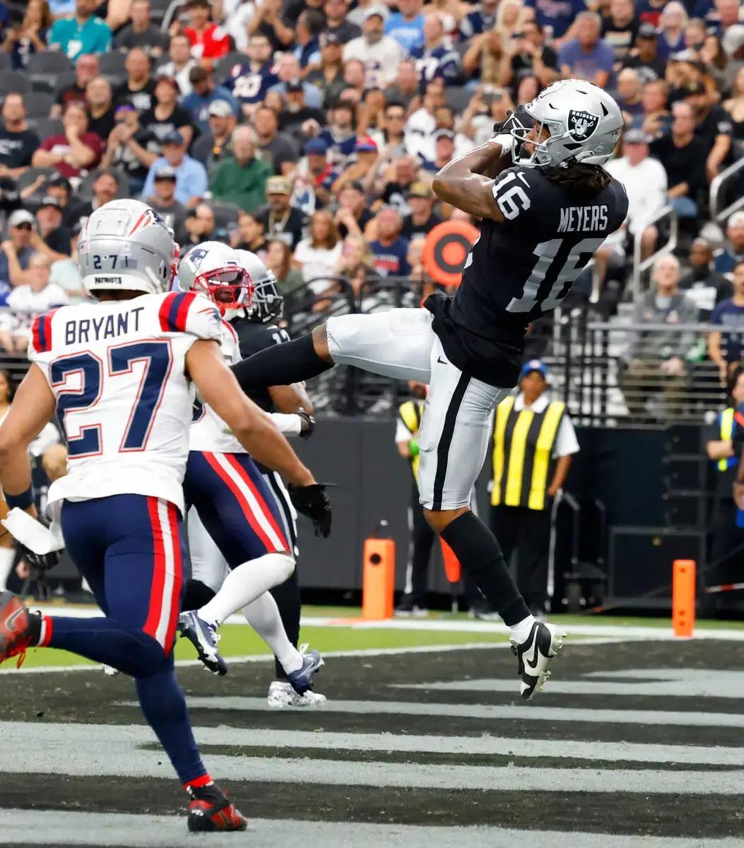 Jakobi Meyers scored his new team's only touchdown against his old team Sunday.