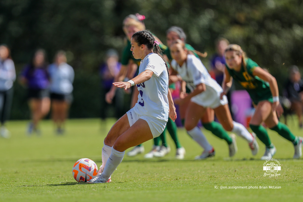A.J. Hennessey converts from the penalty spot in the 8th minute to give TCU a 1-0 lead.