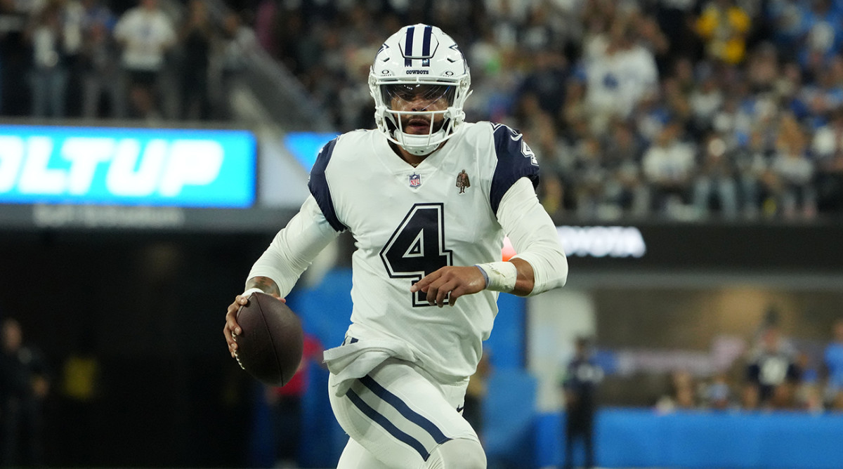 Dallas Cowboys quarterback Dak Prescott during Week 6 vs. the Los Angeles Chargers