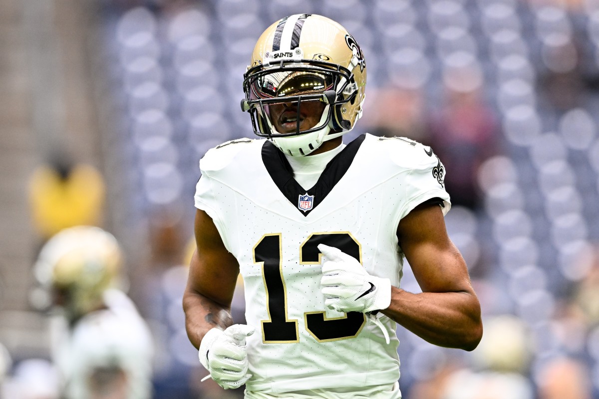 New Orleans Saints wide receiver Michael Thomas (13) during warm ups