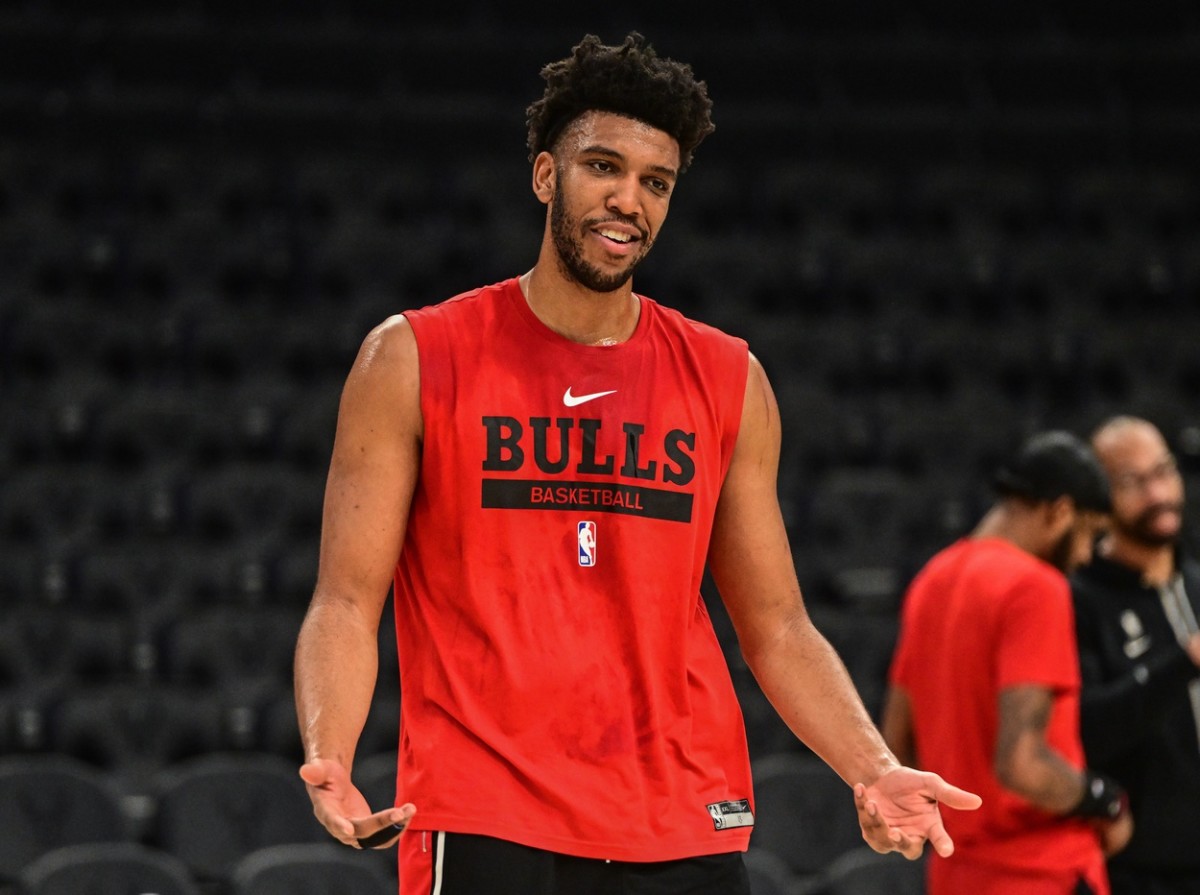 Tony Bradley during a pre-gme workout with the Chicago Bulls.