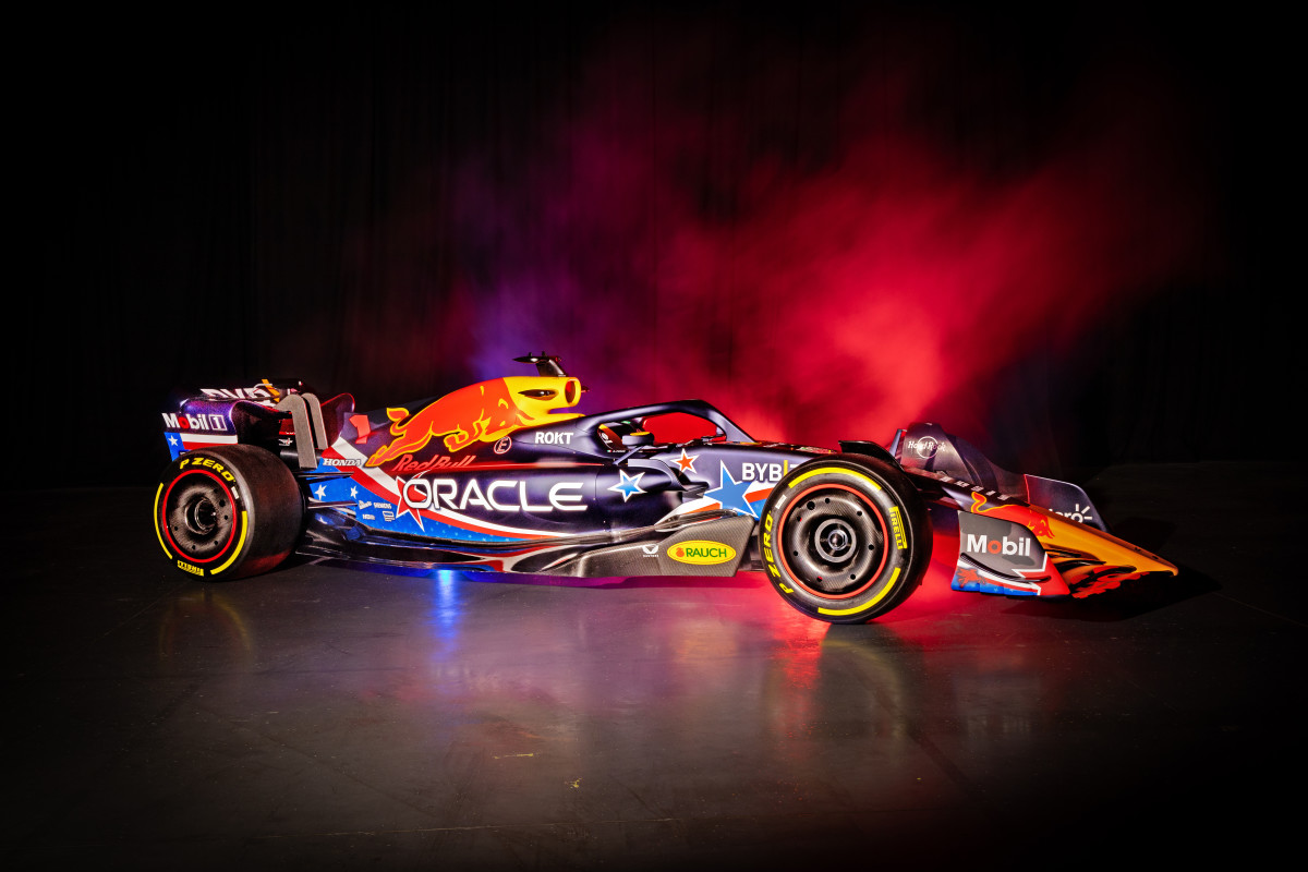 Here's the awesome paint scheme the RedBull team drivers piloted at this year's F1 race at Circuit of the Americas. Photo courtesy RedBull Racing.