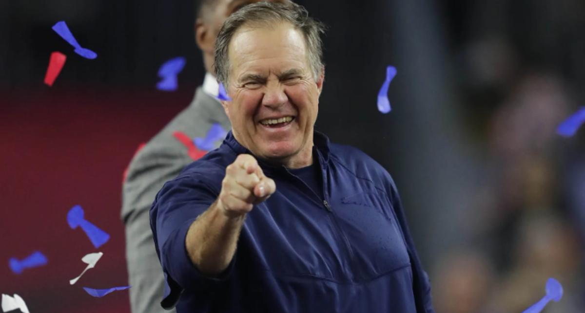 Belichick broke out into a rare smile during the Patriots' latest Hall of Fame induction over the weekend
