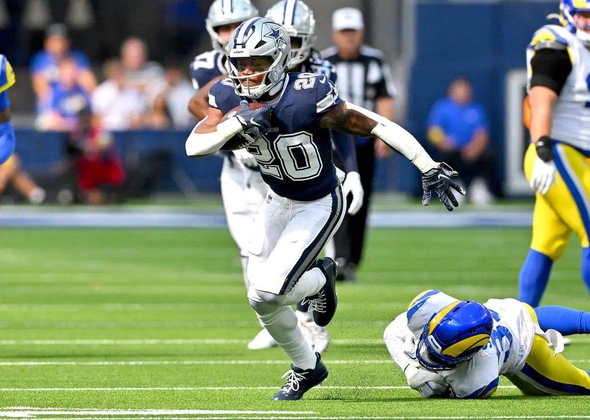 Dallas Cowboys running back Tony Pollard took eight carries for 86 yards and a touchdown in last year's game against the Los Angeles Rams.
