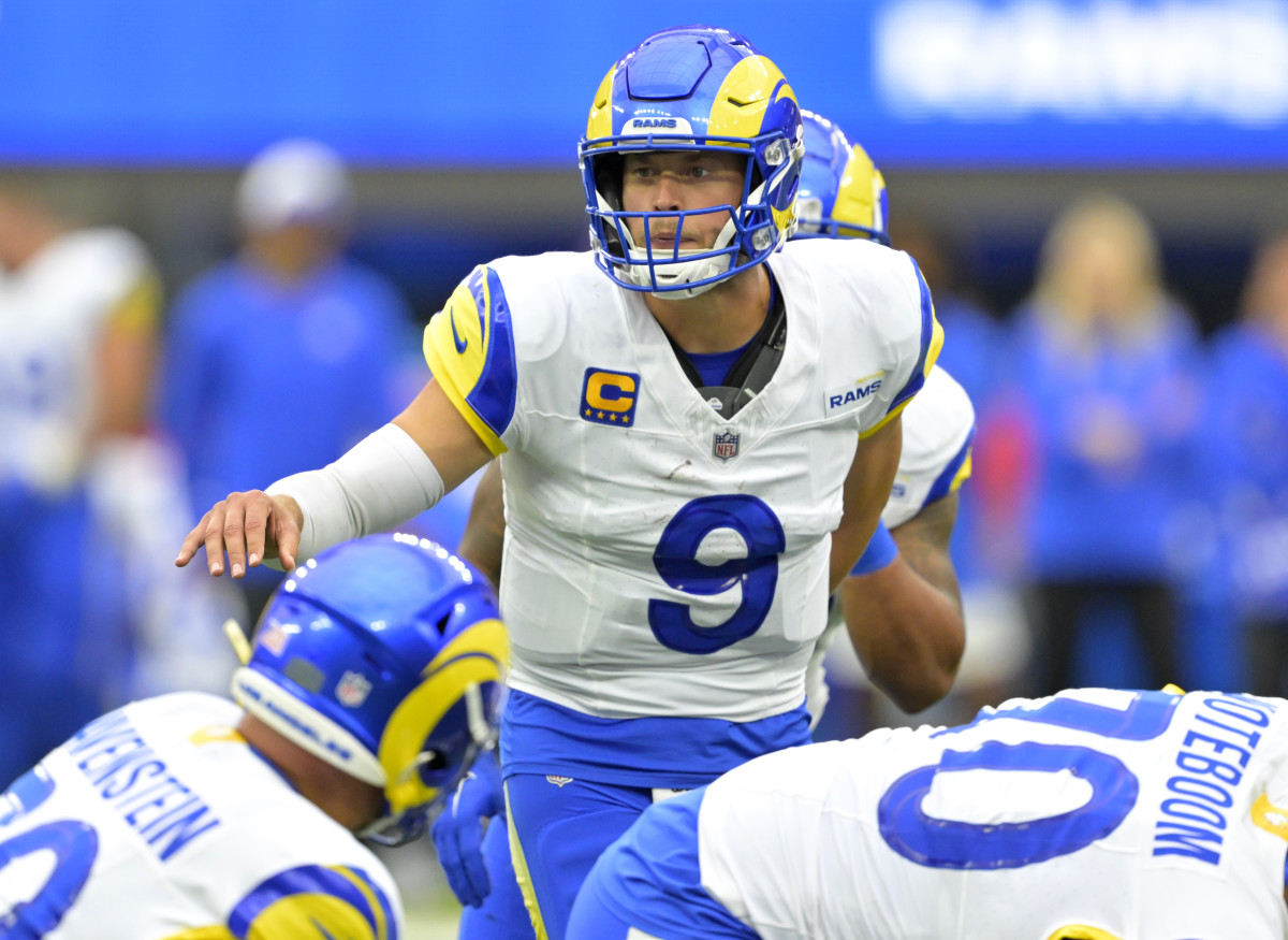 Matthew Stafford and the Los Angeles Rams will wear their white jerseys in Week 8 against the Dallas Cowboys. 