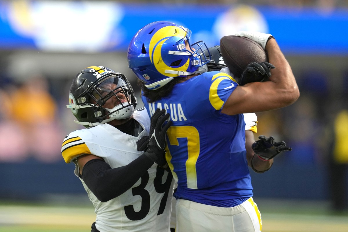 Rams receiver Puka Nacua is on pace to break the record for most receiving yards in a rookie season.