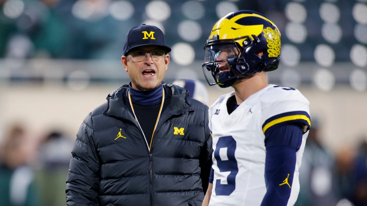 Jim Harbaugh and J.J. McCarthy