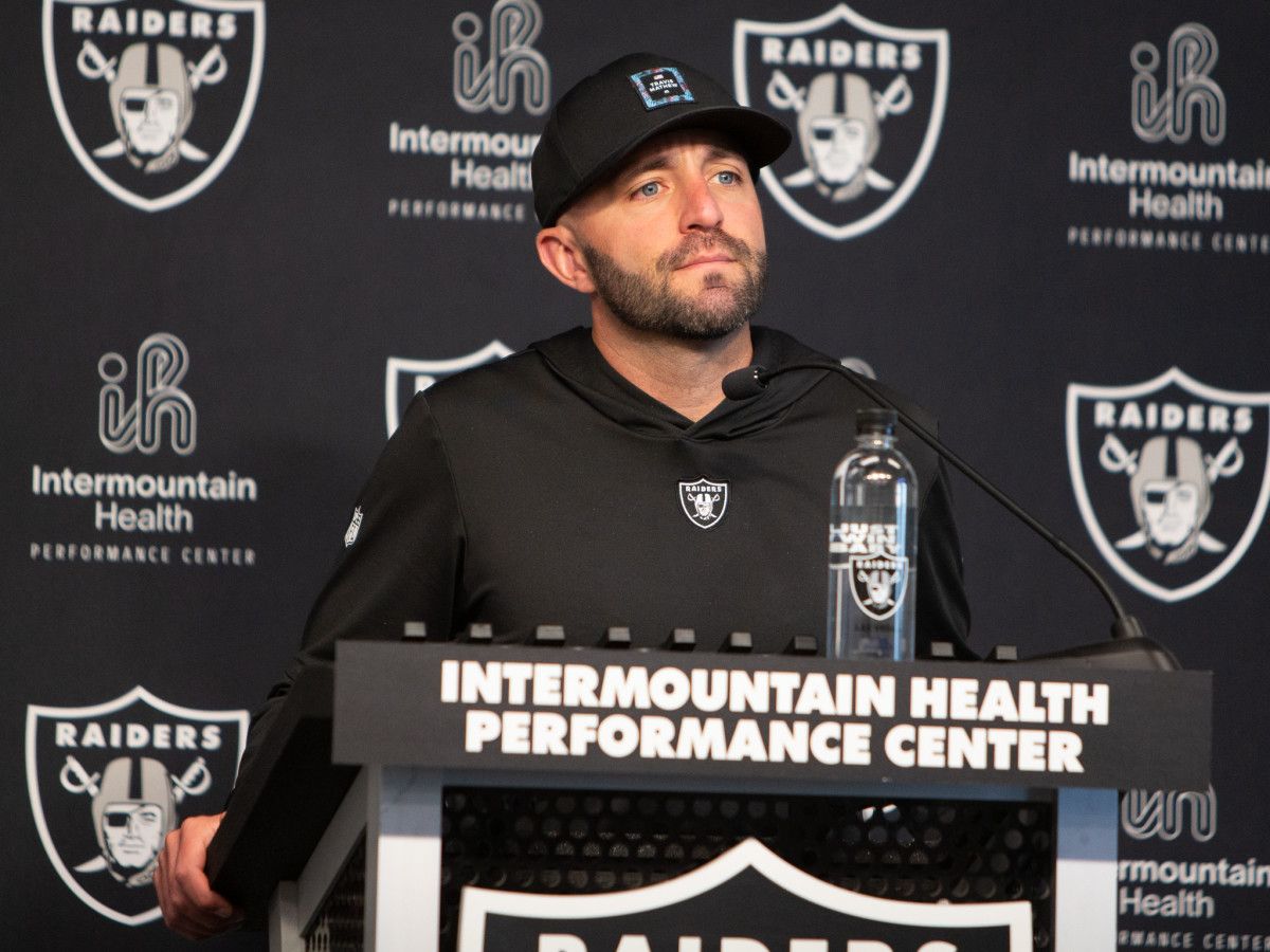 The Las Vegas Raiders Mick Lombardi discussing the state of the Silver and Black offense, before heading to Detroit.