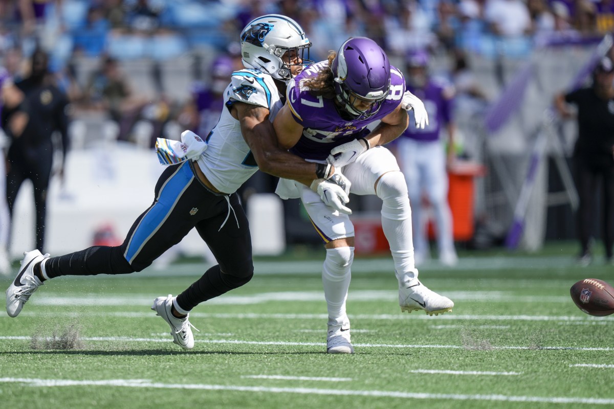 Jeremy Chinn tackles TJ Hockenson