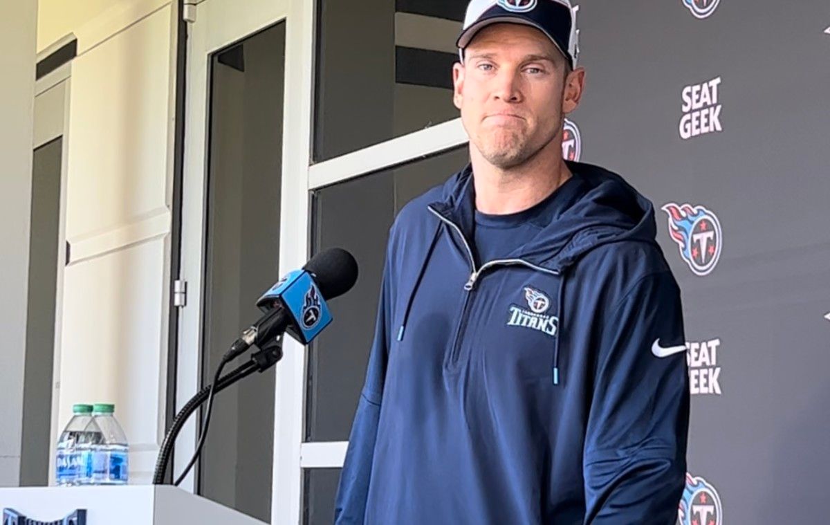Titans quarterback Ryan Tannehill talks about his ankle injury on Wednesday.