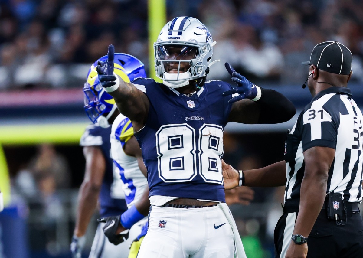 Cowboys receiver CeeDee Lamb had 12 receptions for 158 yards and two touchdowns in Week 8 against the Rams.