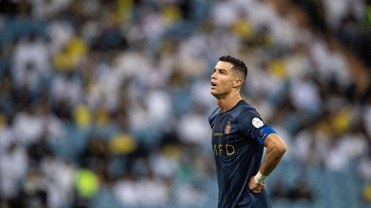 Cristiano Ronaldo pictured playing for Al Nassr in October 2023