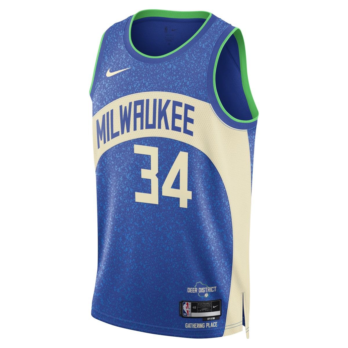 Milwaukee Bucks 2023-24 Giannis Antetokounmpo NBA City Edition Nike Swingman Jersey $149.99