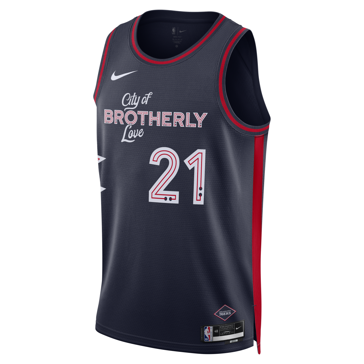 Philadelphia 76ers 2023-24 Joel Embiid NBA City Edition Nike Swingman Jersey $149.99