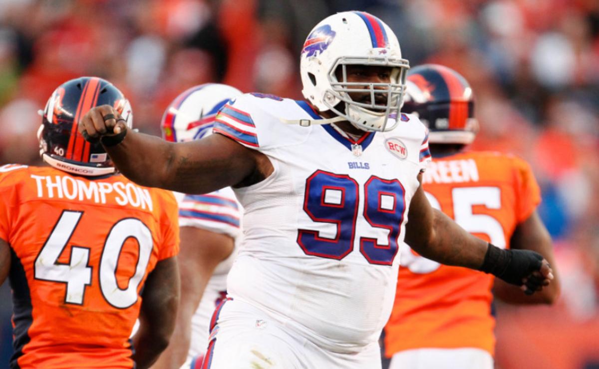 Marcell Dareus (99) played seven seasons in Buffalo