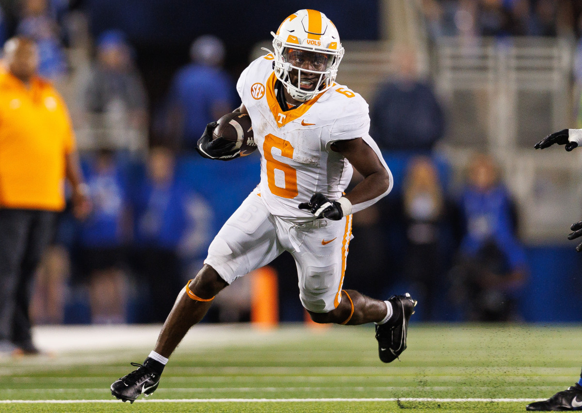 Tennessee Volunteers RB Dylan Sampson during the win against Kentucky. (Photo by Jordan Prather USA Today Sports)