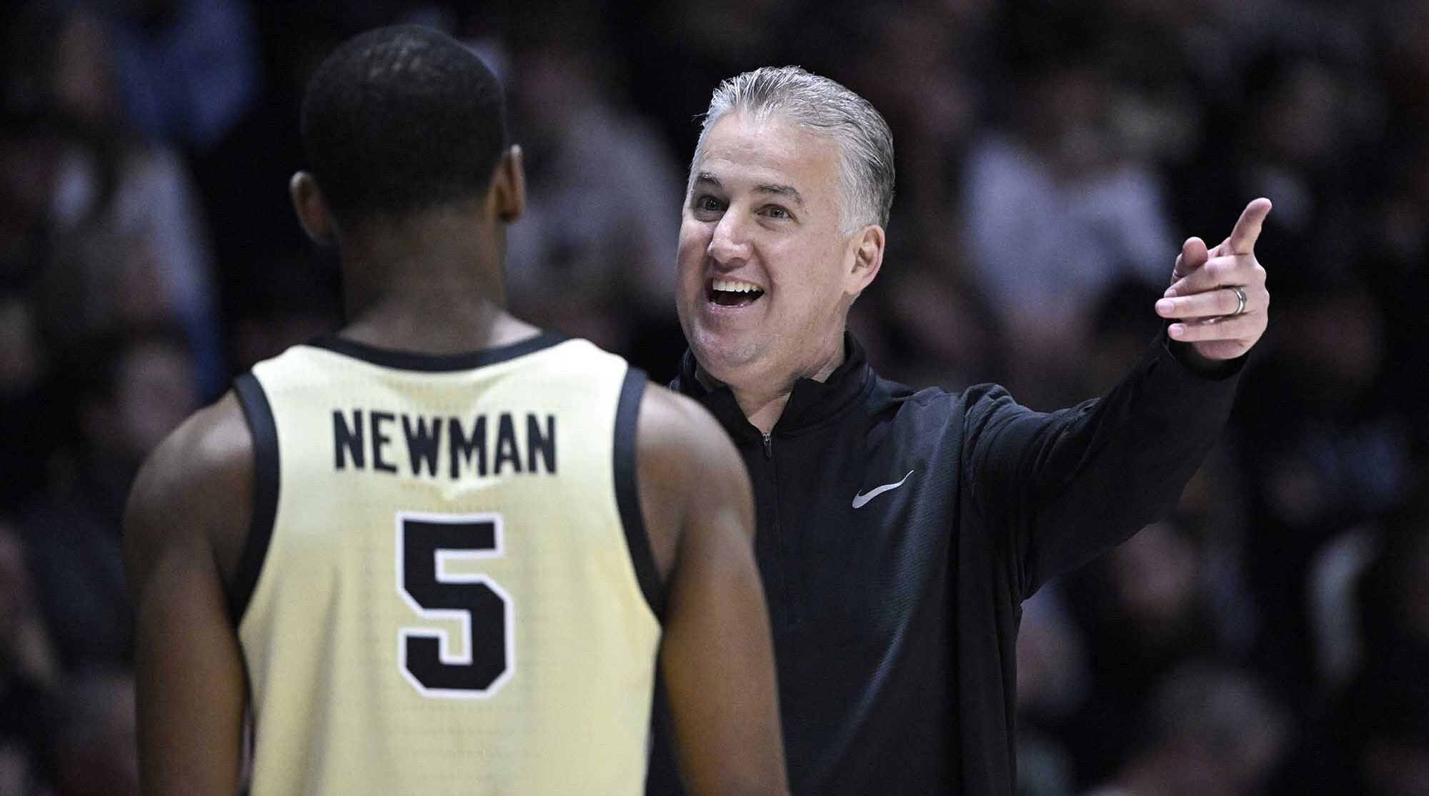 Matt Painter coaching Purdue.