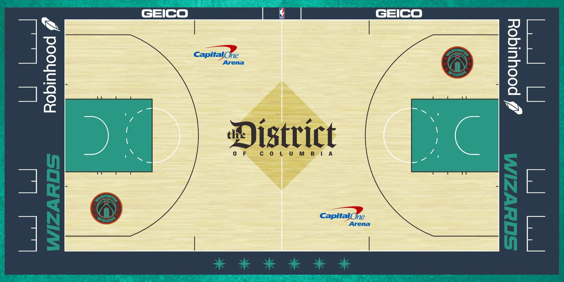 New City Edition themed court that will be used during the 2023-2024 year.
