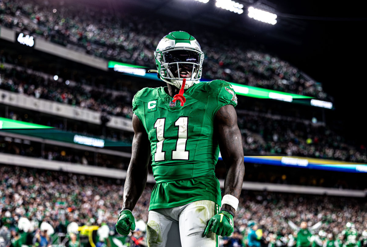 Philadelphia Eagles receiver A.J. Brown is putting up staggering production in 2023. 