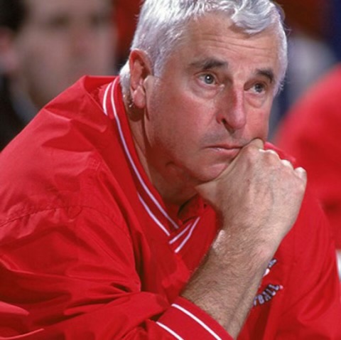 Indiana basketball coach Bob Knight won three national championships, in 1976, 1981 and 1987.