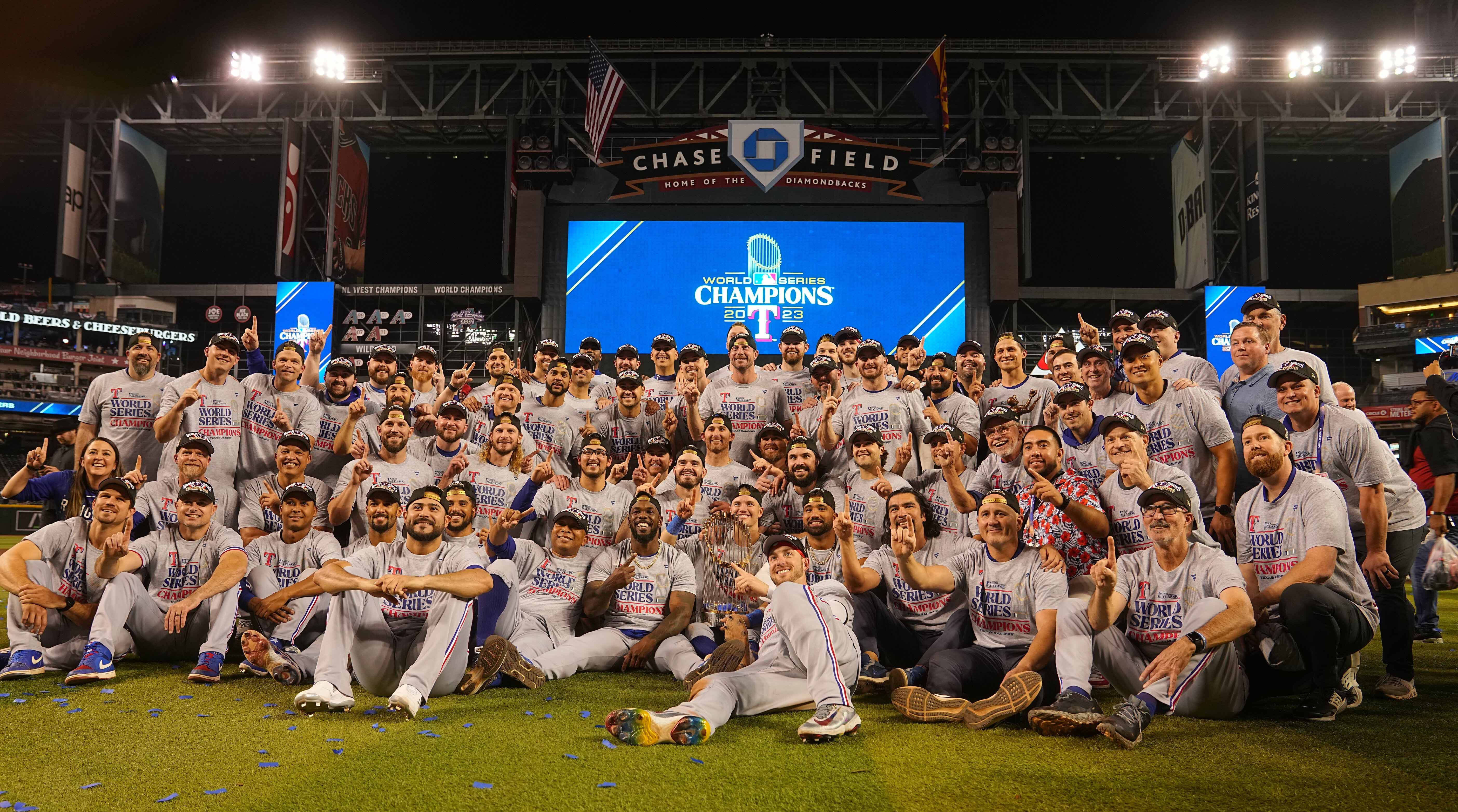 Rangers World Series team photo.
